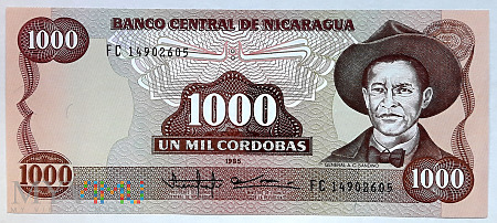 Nikaragua 1000 cordobas 1985