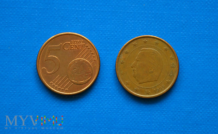 Moneta: 5 euro cent - Belgia 1999