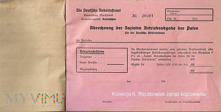 Blok druków Deutsche Arbeitsfront Krotoszyn