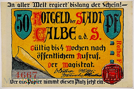 Calbe 50 pf 1921