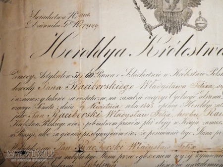 h.Rawicz-Dyplom Heroldya Królestwa Polskiego