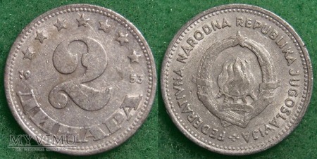 Jugosławia, 2 DINARY 1953