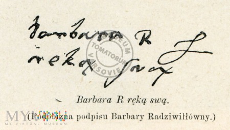 Podpis Barbary Radziwiłłówny