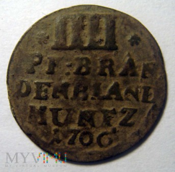 IIII Pfennig 1706 HFH ,Brandenburgia