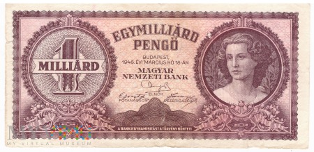 Węgry - 1 000 000 000 pengő (1946)