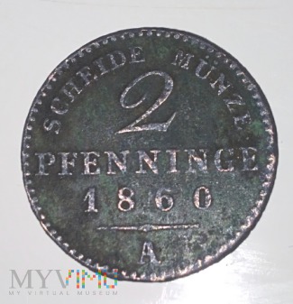 2 Pfenninge 1860 rok