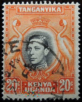 Kenia Uganda Tanganika 20c Jerzy VI