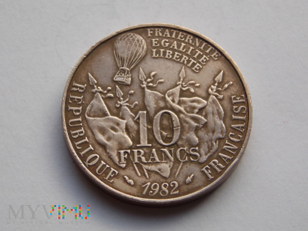 10 FRANKÓW 1982 - FRANCJA