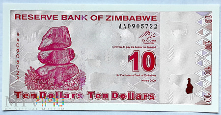Zimbabwe 10 $ 2009
