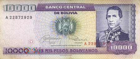 Boliwia - 10000 Pesos Bolivianos (10000 BOP) 1984