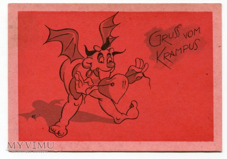 Duże zdjęcie Diabeł zabawny KRAMPUS z Austrii Gruss vom