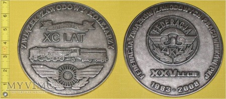 Duże zdjęcie Medal kolejowy - związkowy ZZK