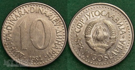 Jugosławia, 10 DINARÓW 1984