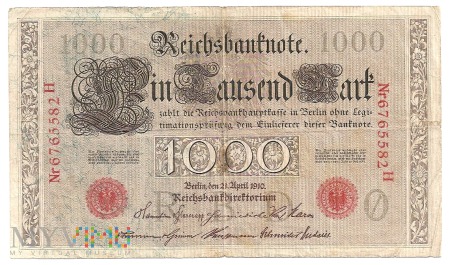 Niemcy.19.Aw.1000 mark.1910.P-44a