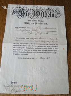 Patent oficerski polaka z 1918 roku