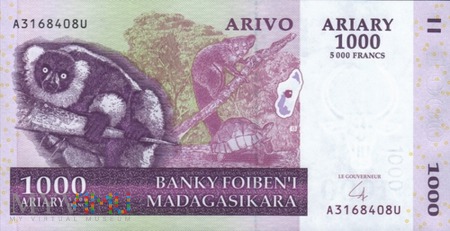MADAGASKAR 1000 ARIARY 2004