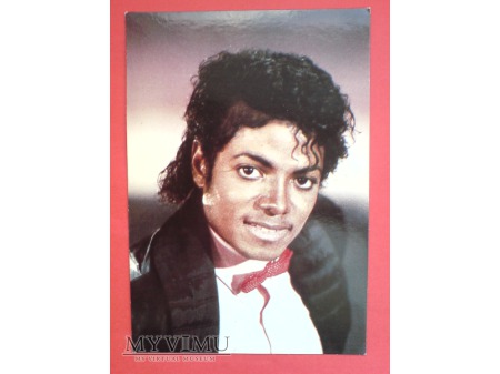 Duże zdjęcie Michael Jackson Król Pop-u i muszka Pocztówka