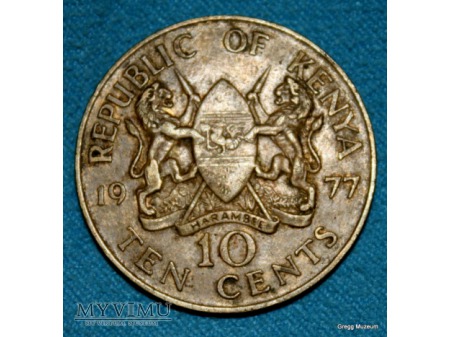 10 centów kenijskich 1977