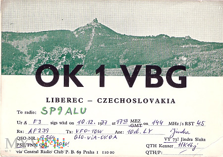 CZECHOSŁOWACJA-OK1VBG-1977.