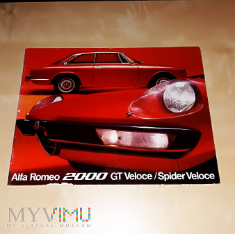 Prospekt Alfa Romeo 2000 GT Veloce & Spider Veloce