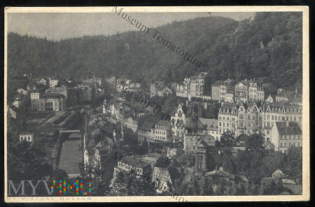 Karlovy Vary - widok ogólny - 1950 rok