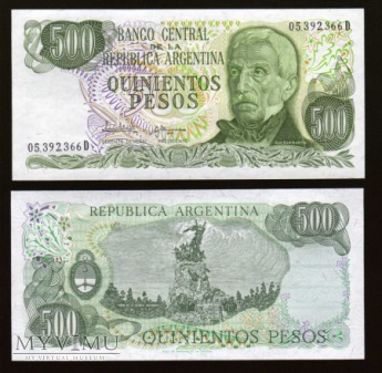 Argentina - P 303c - 500 Pesos - 1977-82
