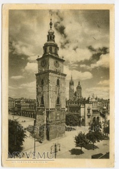 Duże zdjęcie Kraków - Rynek - Ratusz - 1956