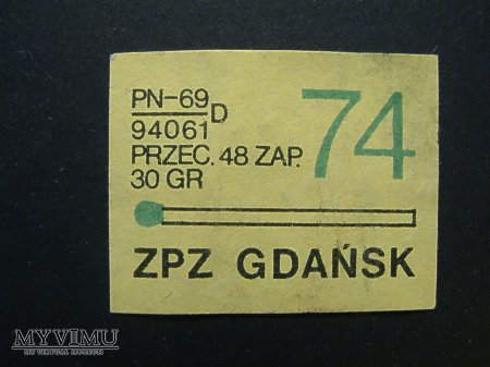 Etykieta - 74 ZPZ Gdańsk