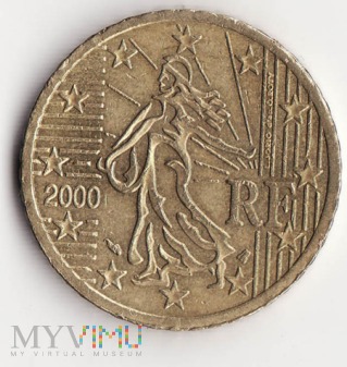 Duże zdjęcie Francja 50 centów 2000
