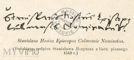 Podpis Stanisława Hozyusza
