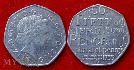 Wielka Brytania, 50 pence 2005