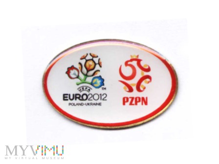 biała owalna odznaka PZPN - EURO 2012 (oficjalna)