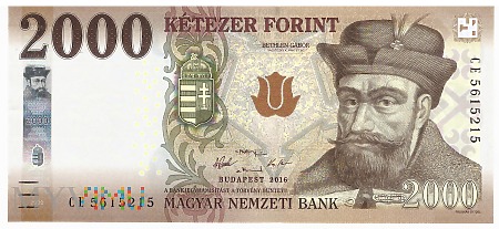 Węgry - 2 000 forintów (2016)