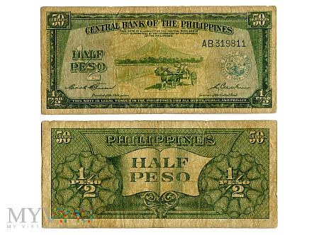 50 Centavos / Half Peso 1949 (AB319811)