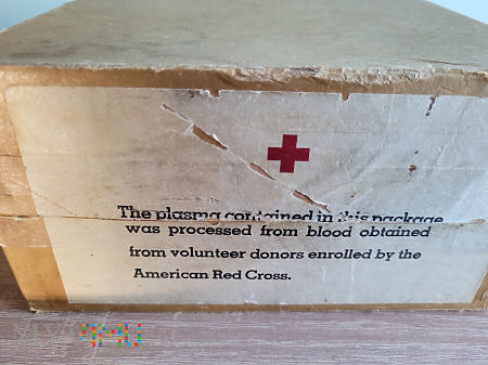 Pudełko po osoczu krwi - American Red Cross