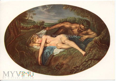 Duże zdjęcie Jean-Antoine Watteau - Antiope i Jupiter