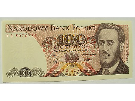 Polska- 100 zł 1988 r UNC