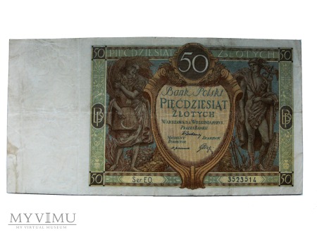 50 Złotych, 1929 rok.