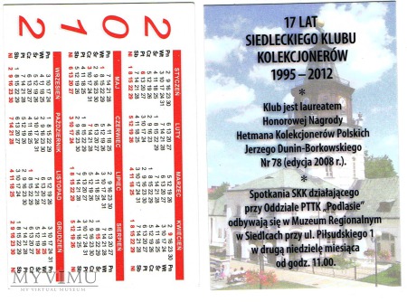 Kalendarzyki listkowe SKK.
