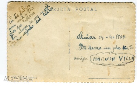 Marlene Dietrich Hiszpania 1940 Postcard