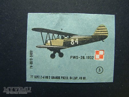 Etykieta - PWS-26. 1932