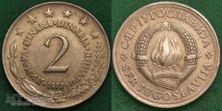 Jugosławia, 2 DINARY 1972