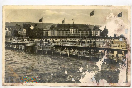 Sopot - molo i Grand Hotel - przed 1945