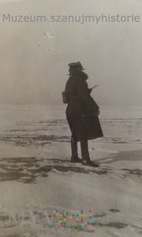 Duże zdjęcie oficer zima w II RP