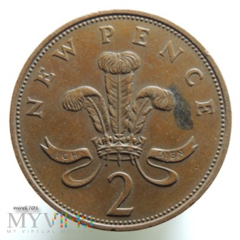 Duże zdjęcie 2 nowe pensy 1971 Elizabeth II 2 New Pence