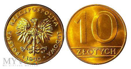 Duże zdjęcie 10 złotych, 1990, (nominał)