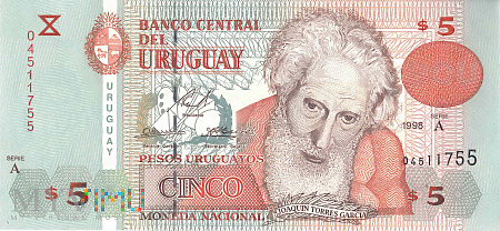 Urugwaj - 5 pesos (1998)