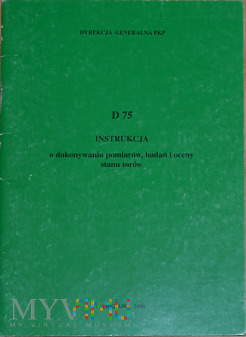 D75-2000 Instrukcja o badaniu stanu torów
