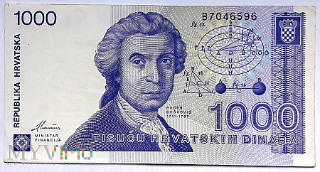 Chorwacja 1000 dinarów 1991