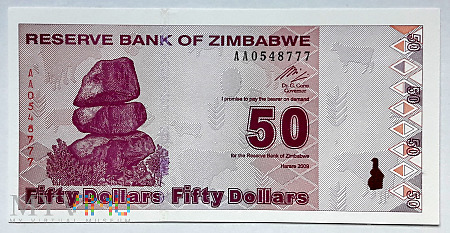 Zimbabwe 50 $ 2009